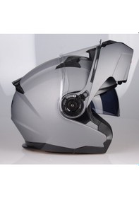 Resim Lazer Golden Çene Açılır Güneş Vizörlü Kask Mat Gri 