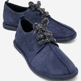 Resim Luvishoes Luvi Shoes Denora Lacivert Süet Hakiki Deri Kadın Günlük Ayakkabı Lacivert 