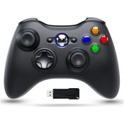 Resim Siyah-gamepad Xbox 360 İçin Kablosuz Denetleyici Xbox 360 Konsolu İçin 2.4g Kablosuz Joystick Xbox360 Pc Oyun Denetleyicisi Joypad 