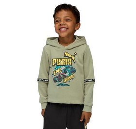 Resim Puma X Hot Wheels Hoodie Çocuk Sweatshirt Yeşil 