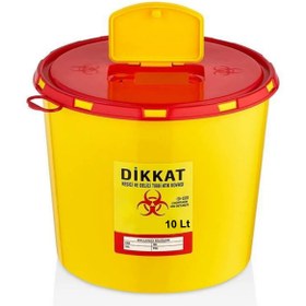 Resim NOSSA Tıbbi Atık Kovası 10 Litre – Tekli – Güvenli ve Dayanıklı Atık Kutusu (TAK3210) 