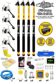 Resim Tam Takım Sazan Olta Seti - 4'lü Set - XL - 3.60MT/50-100GR 