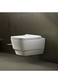 Resim Lucco Bello Kanalsız Asma Klozet Sıcak Soğuk Musluklu 