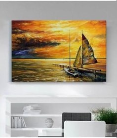 Resim StellaStore Yağlıboya Görünümlü Yelkenli Kanvas Tablo,40 X 60,VRSTR295 