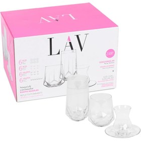 Resim MATMEL 4 ADET LAV Alya 24 Parça Cam Çeyiz Seti 