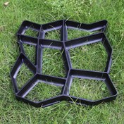 Resim Yeniden kullanılabilir Walk Stone Maker, 34.98x34.98 cm Plastik Beton Kalıpları, DIY Adım Taşı Paver, Çim Patio Bahçe için Şarj Edilmeyen Asfalt Paving Çimento Kalıbı 
