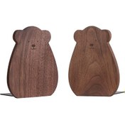 Resim Raflar Için Bookendends, Dekoratif Kitap Çocuklar Için Bitiş, Atlama Yapmayan Ahşap Ofis / Ev / Okul (Ceviz 1 Çift) | Bookendends 