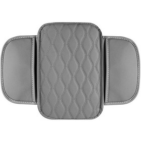 Resim Rogfer Araba Kolçak Kutusu Deri Depolama Yükseltme Pedi Gri 