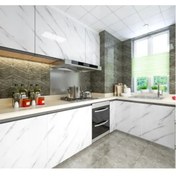 Resim Larimar Mermer Desenli Yapışkanlı Tezgah Folyosu 5 mt. 