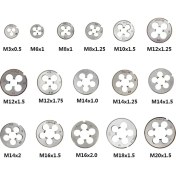Resim 2Liyao M10X0.75 Alaşımlı Çelik 1 Adet Sağ El Metrik Dişli Kalıp M1 M2 M3 M4 M5 M6 M7 M8 M9 M10 M11 M12 M14 M15 M16 Metal Diş Açma Aracı Yuvarlak Kalıp (Yurt Dışından) 
