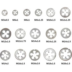 Resim 2Liyao M10X0.75 Alaşımlı Çelik 1 Adet Sağ El Metrik Dişli Kalıp M1 M2 M3 M4 M5 M6 M7 M8 M9 M10 M11 M12 M14 M15 M16 Metal Diş Açma Aracı Yuvarlak Kalıp (Yurt Dışından) 