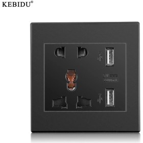 Resim Xiaxiaoer Kebidu Çıkış Paneli Dc 5V 2.1A Çift USB Bağlantı Noktası Ac 100-250V 10A Duvar Prizi (Yurt Dışından) 