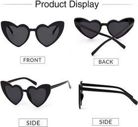 Resim Siyah Renk Kalp Şekilli Parti Gözlüğü 