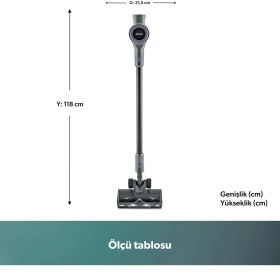 Resim Homend Dustrider 1271H 160W Şarjlı Dikey Süpürge 12 kPa Emiş Gücü 