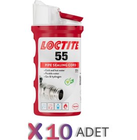 Resim Loctite 55 - 160 mt Boru Dişli Sızdırmazlık Silikon İp 10 Adet 