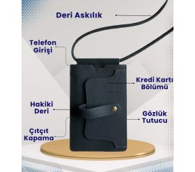 Resim Okavango Hakiki Deri Gözlük Kılıfı, Apple iPhone Samsung, Xiaomi Redmi, Poco Vs. Bütün Modellere 