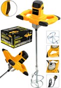 Resim JetVolt Profesyonel 1800W Devir Ayarlı Elektrikli Alçı Boya Ve Harç Karıştırıcı Mikser - Sarı 