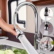 Resim 1 adet - 360° Dönebilen Mutfak Musluğu Ucu, Karavan Lavabo Uzatıcı, Sıçratma Önleyici, Su Tasarruflu, Cilalı Yüzey, Karavan İç Aksesuarları Karavan Mutfak Bataryaları 