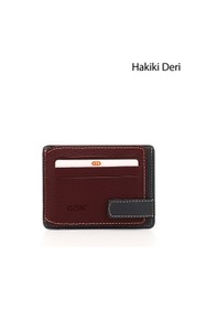 Resim Gönderi(R) Gönderir Bordoya Antrasit Gön Hakiki Deri Unisex Kartlık 06521 Bordo 
