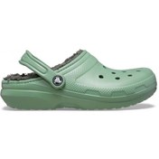 Resim Crocs Classic Lined Clog Erkek Terlik - Yosun Yeşil 