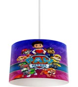 Resim dekomingo MAVİ KIRMIZI PAW PATROL BEBEK VE ÇODUK ODASI AVİZE 