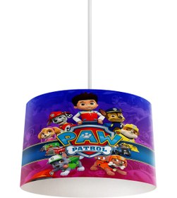 Resim dekomingo MAVİ KIRMIZI PAW PATROL BEBEK VE ÇODUK ODASI AVİZE 