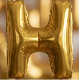 Resim Runaway Altın H Harf Balon Dev Boy Etkinlik Ve Vitrin Dekoru Çok Renkli 