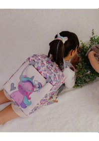 Resim Unicorn Temalı L Boy Su Geçirmez Çocuk Çantası Okul Ve Günlük 