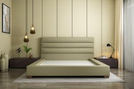 Resim MolyMattress Halley Modern Bej Baza + Başlık 