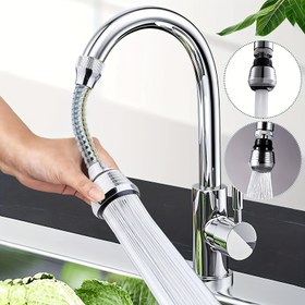 Resim 1 Adet Kolay Kurulumlu Mutfak Musluğu Püskürtücü - 360° Dönebilen Başlık, Su Tasarruflu Aerator, Sıçramaz Tasarım & Paslanmaz Çelik Valf Göbeği, Krom Kaplama Modern Lavabolar İçin, Sıçratmasız Yıkama, Dayanıklı Yapı, Şık Püskürtme, Sağlam İnşaat, DIY Montaj 