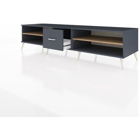 Resim Kronos Tv Ünitesi 2 Raflı Tek Çekmeceli 220x59x51 Antrasit-çam/antrasit Atlas Çam/antrasıt - Antrasıt 