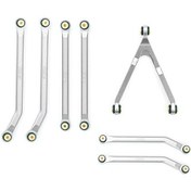 Resim Skycity 1/24 Axial Scx24 C10 Bronco Jeep İçin Yüksek Performanslı Alüminyum Çeki Takımı - Gümüş Renk 