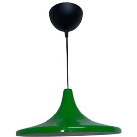 Resim Dylight Retro Metal Dekoratif Rustik Yeşil Tekli Sarkıt Avize Çap 