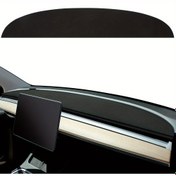 Resim For Tesla Model 3 Y 2017 2018 2019 2020 2021 2022 için Gösterge Paneli Kapağı Güneşlik Koruyucu Kaymaz Flanş Gösterge Matı Araba Aksesuarları, Araç İçi Aksesuar, Dikişsiz Uygun Tasarım, Kolay Kurulum Aksesuarı, Kaymaz Yüzey 