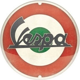 Resim Metal Duvar Panosu Vespa Vespa Motif-italyan Logo 35cm/ Nostalgic Art 