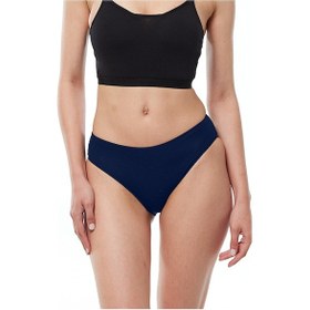 Resim Malabadi Kadın Lacivert 2 Li Paket Modal Dar Kalıp Ara Bel Slip Külot 187 Lacivert 
