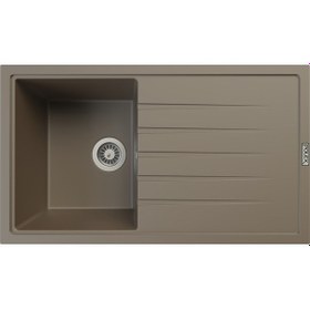 Resim Polex Cristalüx Granit Evye P-03 Toprak Tezgah Altı Ve Tezgah Üstü Mutfak Evyesi 85x49.5 CM 