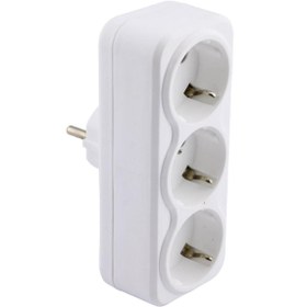 Resim Badem10 3'lü Fiş Priz Kablosuz Topraklı Çoklu Grup Priz Çoğaltıcı Üçlü Golyat Elektrik Pirizi 