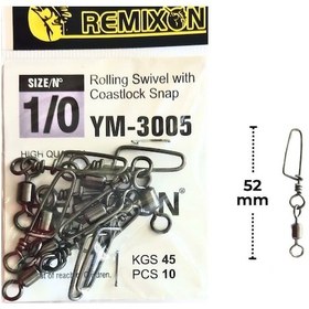 Resim Remixon Ym-3005 No:1/0 Klipsli Fırdöndü 10 Adet 