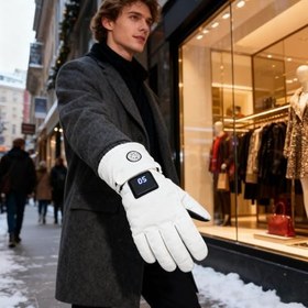 Resim Isıtmalı Kış Eldivenleri | 3 Sıcaklık Ayarı ile Şarj Edilebilir,Ayarlanabilir Su Geçirmez Termal Eldivenler | Erkek, Kadın Ve Yaşlılar İçin Kayak, Snowboard, Motosiklet, Bisiklet, Koşu, İş Ve 