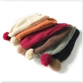 Resim Pom Pom Örgü Bebek Beresi (544769848) 