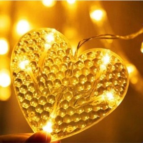 Resim Büro Ev Ofis Yazlık Bahçesi İçin 3mt 6saçak 12led Kalp Stil Dekoratif Perde Işıklandırma Diğer 