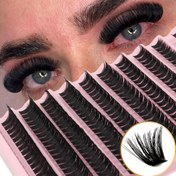 Resim Fengxiu Kirpik 200 adet Küme Kirpikleri 8-16mm, Rus DD Kıvır, Karışık Doğal ve Kabarık Stiller, 0.07mm Kalınlık, D Kıvır, 6-15mm Uzunluk, Başlangıçlar için DIY Kirpik Uzantıları, Tekrar Kullanılabilir 