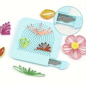 Resim Çelik İğne ve Kart Yuvası ile DIY Kağıt Quilling Araç Seti - El Yapımı Projeler için Taşınabilir Sarma Tahtası, Kağıt El Sanatları Malzemeleri 