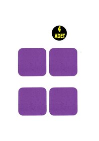 Resim 4 Adet Mor Renk Kum Desen Ahşap Türk Kahvesi Fincan Çay Kupa Ev Ofis Bardak Altlığı Altlık Mor 