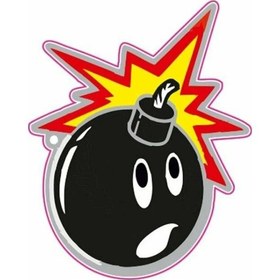 Resim Gogo 75x90m Siyah Bomba Sticker 