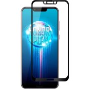 Resim Huawei Honor Play Tam Kaplayan Temperli Cam Ekran Koruyucu Siyah Microsonic