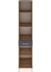 Resim Hyperion Dolap 4 Raflı Tek Çekmeceli 44x44x221 Çam-antrasit Çam 