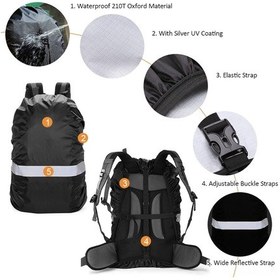 Resim Mufunye Askeri Yeşil 35l Çift Kanca Outdoor Çanta Yağmurluk - 210t Oxford, Islaklık Engelleme, Yansıtıcı Şeritli, Dağcılık-faaliyetler İçin Çok Renkli 