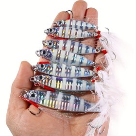 Resim 1 adet Aydınlık Metal Jig, Biyonik Sert Yem, Açık Balıkçılık Kaynağı 
